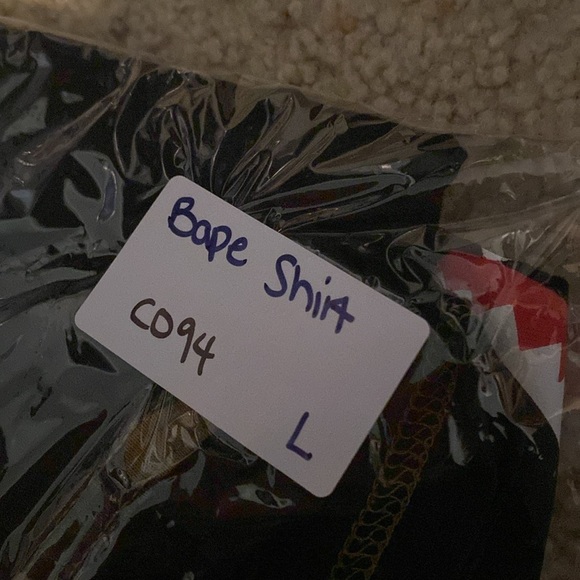 Bape WGM Women’s Camo Black T-Shirt Sz Large World Gone Mad Bathing Ape - Picture 7 of 7